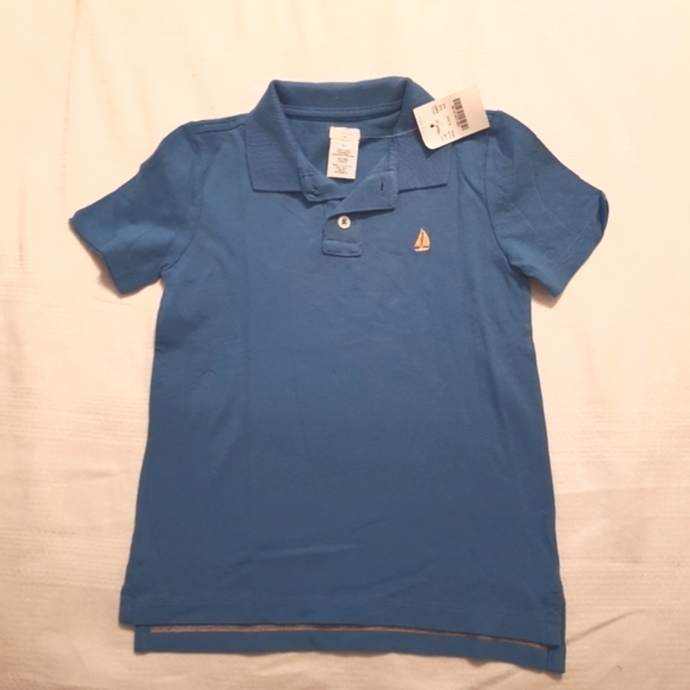 Crewcuts boys size 4-5 light blue polo shirt size New